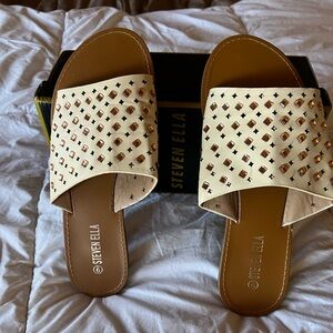 Women's Tan Studded Sandals